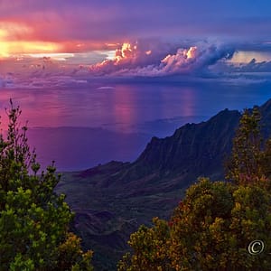 Sunset in Kauai, Hawaii