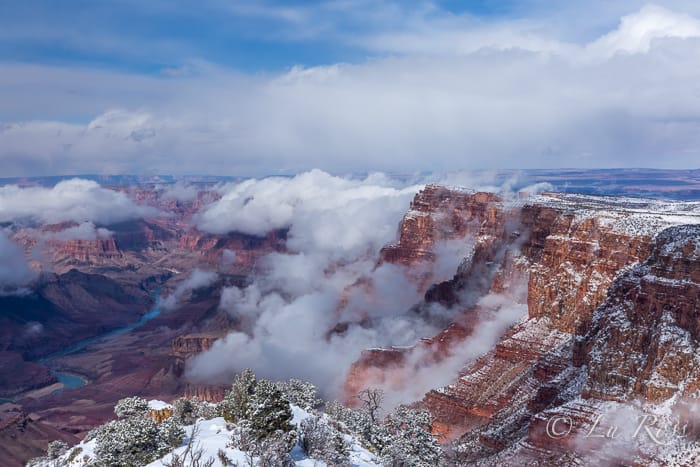 Grand Canyon National Park covered on a Cloud Tide